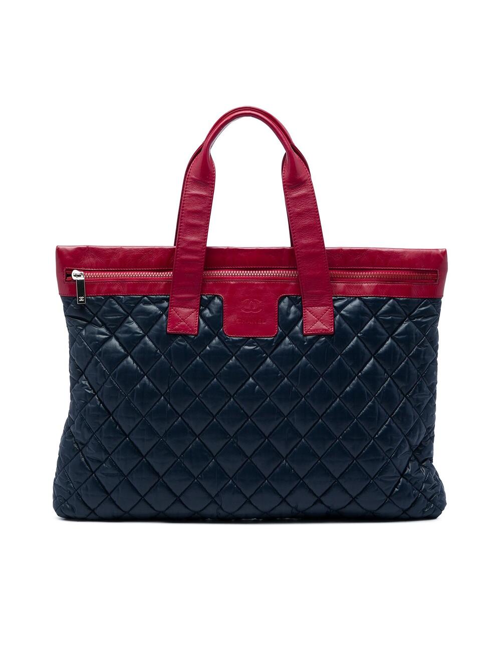 Chanel Large Bicolor Quilted Nylon And #358984C13B